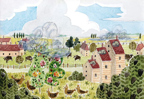 おおくぼゆみこイラスト展 『のどかな生活』 おおくぼゆみこイラスト展 『のどかな生活』