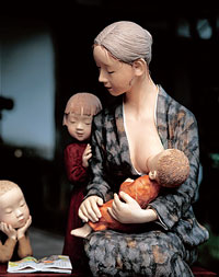 安部朱美 創作人形展 「昭和の家族」 安部朱美 創作人形展 「昭和の家族」
