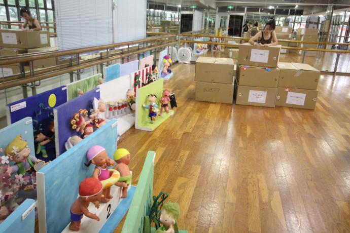 練馬区 成増ロンドスイミングスクール ロンド祭りでの クレイドール展 練馬区 成増ロンドスイミングスクール ロンド祭りでの クレイドール展
