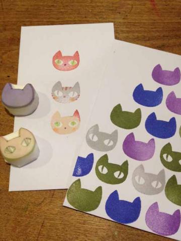 消しゴムはんこの木木屋さんと 『―神楽坂で猫のはんこを作る―』 消しゴムはんこの木木屋さんと 『―神楽坂で猫のはんこを作る―』