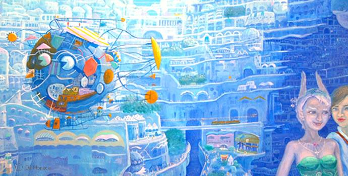 画家でるもなか 夕空に異世界を垣間見る展 画家でるもなか 夕空に異世界を垣間見る展