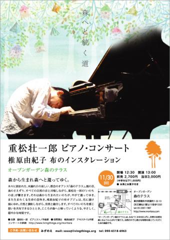 ピアノと布の空間演出コンサート「森へと続く道 ~ いのちの森の音楽会」 ピアノと布の空間演出コンサート「森へと続く道 ~ いのちの森の音楽会」