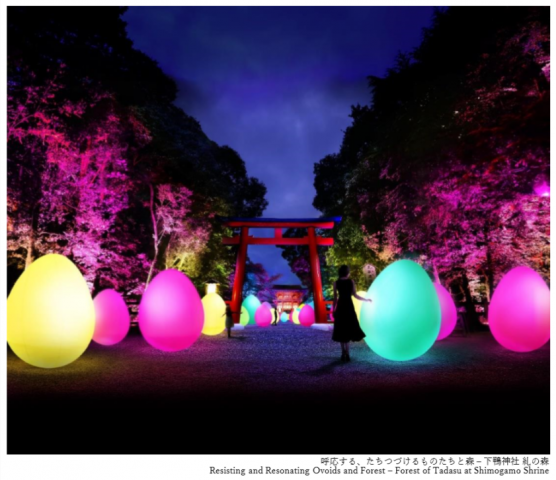 *下鴨神社 糺の森の光の祭 Art by teamLab* *下鴨神社 糺の森の光の祭 Art by teamLab*