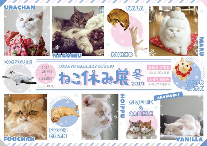 猫の合同写真展&物販展「ねこ休み展 冬 2019」 猫の合同写真展&物販展「ねこ休み展 冬 2019」