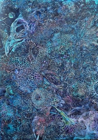 赤木美奈 白墨彫画展 【鴪贄(はやにえ)】 赤木美奈 白墨彫画展 【鴪贄(はやにえ)】