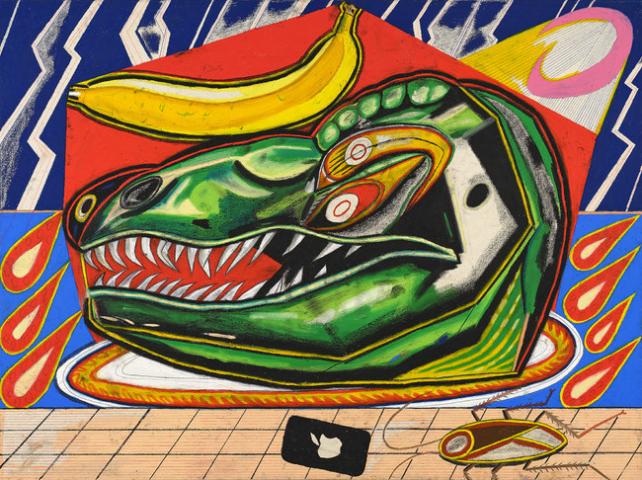 「Dinosaur head, Lightning, Grid」 「Dinosaur head, Lightning, Grid」