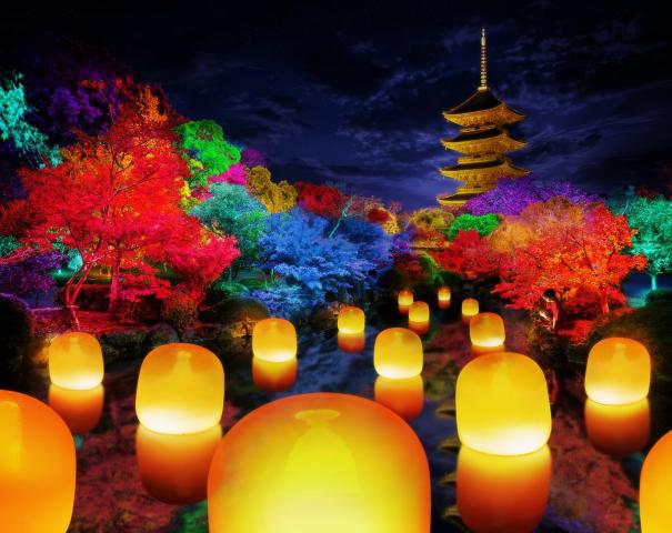 チームラボ 東寺 光の祭 - TOKIO インカラミ