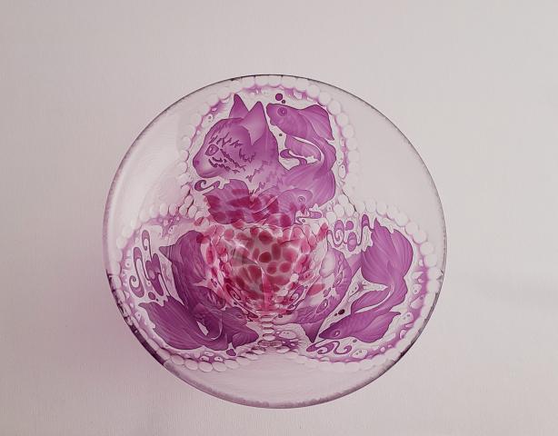 大豆生田綾子［切子＋サンドブラスト］ガラス作品展「光の記憶」