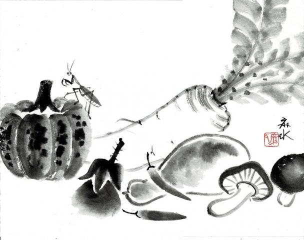 「水墨画1日体験」ワークショップ