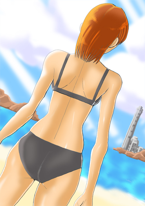 水着後姿 Shareart