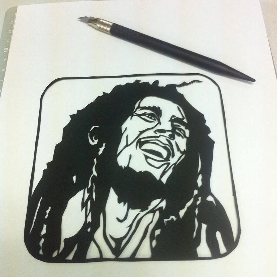 Bob Marley 切り絵 Shareart