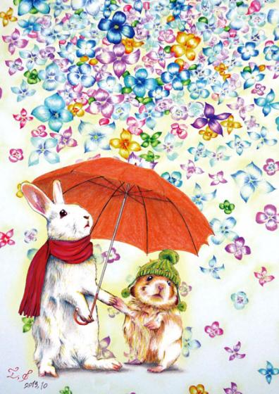 雨紫陽花 雨紫陽花