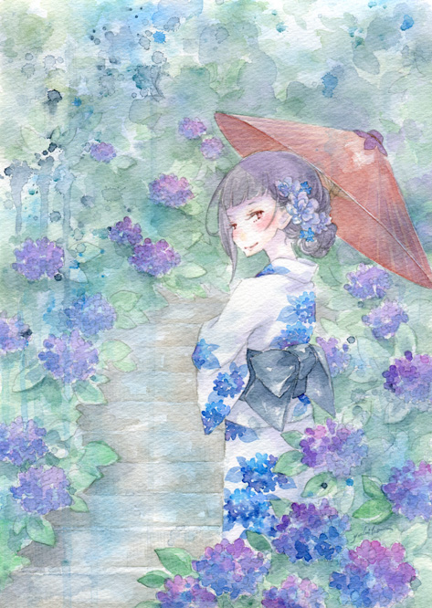 紫陽花階段 Shareart